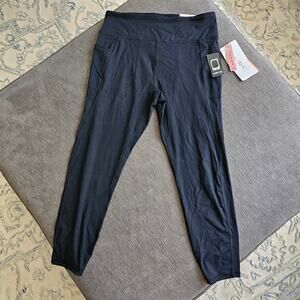 NWT X By Gottex Women’s Black High Rise Capri Ankle Leggings Size Large